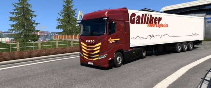 Trucks Iveco Galliker Combo Skin Eurotruck Simulator mod