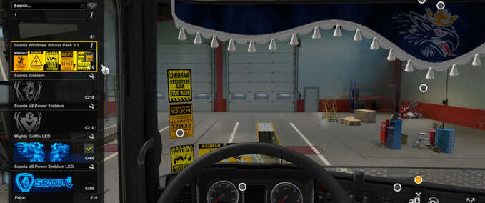 Trucks Scania Windows Sticker Pack Eurotruck Simulator mod