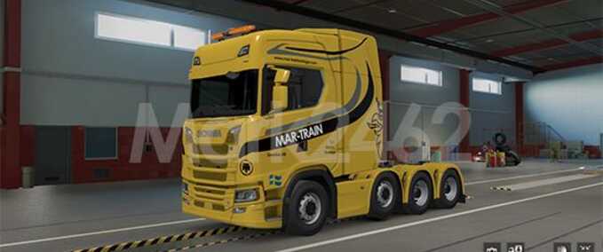 Trucks Mar-Train Heavy Haulage Yellow Next Gen Skin Eurotruck Simulator mod