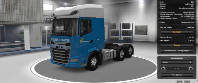 Trucks DAF 2021 660 HP ENGINE BY RODONITCHO MODS - 1.49 Eurotruck Simulator mod