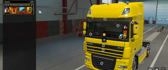 Trucks DAF XF 105 Windows Sticker Pack  Eurotruck Simulator mod