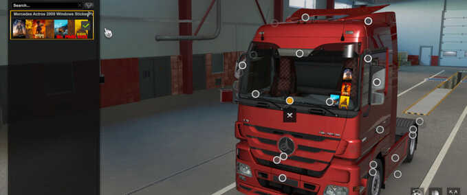 Trucks Mercedes Actros 2009 Windows Sticker Pack  Eurotruck Simulator mod