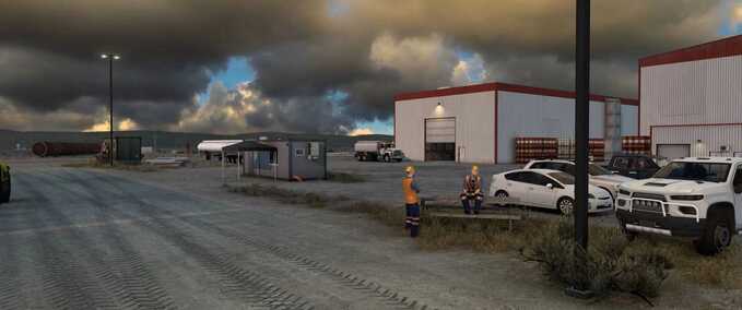 Mods Death Highway Oil Field Yard (Texas) American Truck Simulator mod