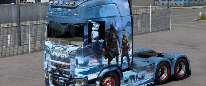 Trucks God of War Ragnarok Skin Eurotruck Simulator mod