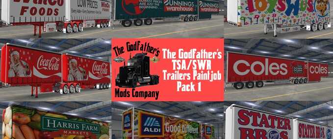 Trucks The Godfather's TSA SWR Trailers Paintjob Pack 1  American Truck Simulator mod