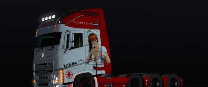 Trucks Volvo FH12/16 (Pendragon) Kasumi Nurse Outfit Skin Eurotruck Simulator mod