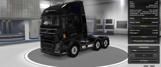 Trucks VOLVO FH16 2012 ENGINE D17 700 HP BY RODONITCHO MODS Eurotruck Simulator mod