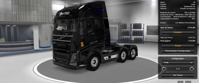 Trucks VOLVO FH16 2012 ENGINE D17 780 HP Eurotruck Simulator mod