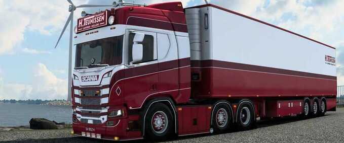 Trucks Scania R530 + Chereau H.Teunissen  Eurotruck Simulator mod