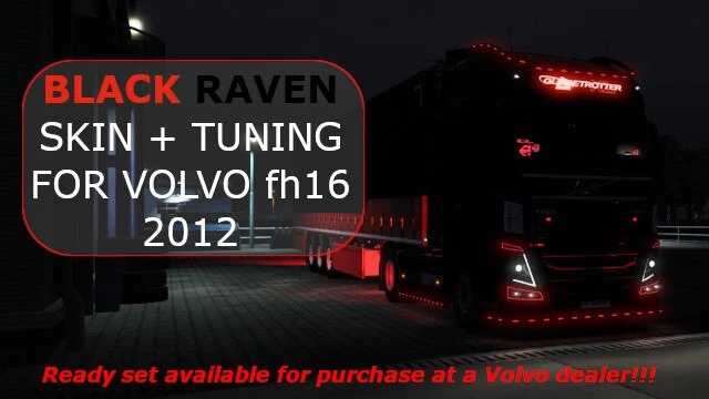 Volvo FH16 2012 Black Raven – Skin + Tuning  - Thumbnail 1