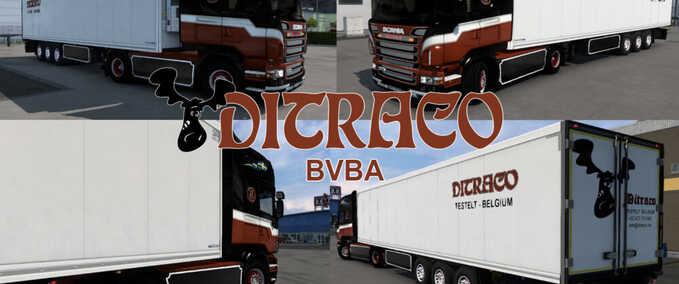 Trucks Ditraco Transport BVBA Skin Pack Eurotruck Simulator mod