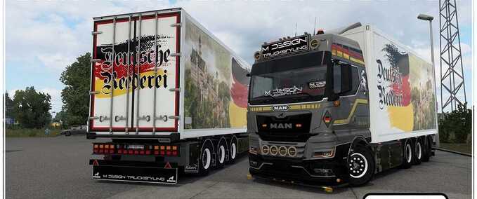 Trucks MAN TGX Germany Edition + Rigid Ekeri Addon  Eurotruck Simulator mod