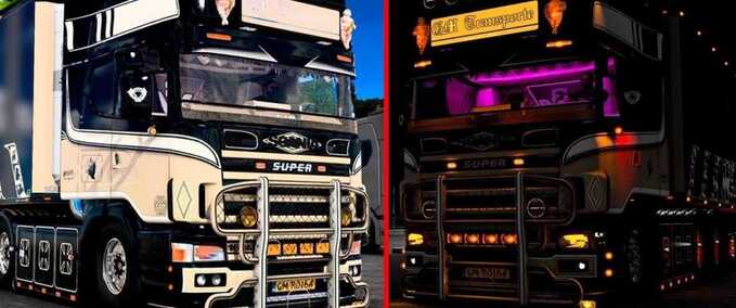 Trucks Scania Lion 164L V8 Special Megamod+Trailer - 1.48 Eurotruck Simulator mod