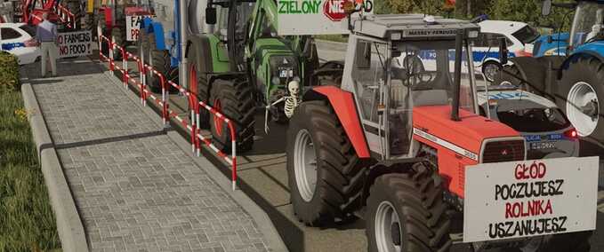 Implements & Tools Protest boards - PL version Farming Simulator mod