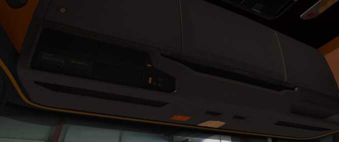 Trucks Scania 2016 Black - Yellow Interior Eurotruck Simulator mod