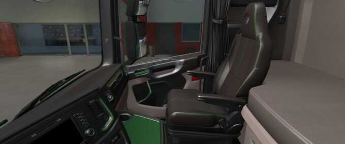Trucks Scania 2016 S & R Black - Green Interior Eurotruck Simulator mod