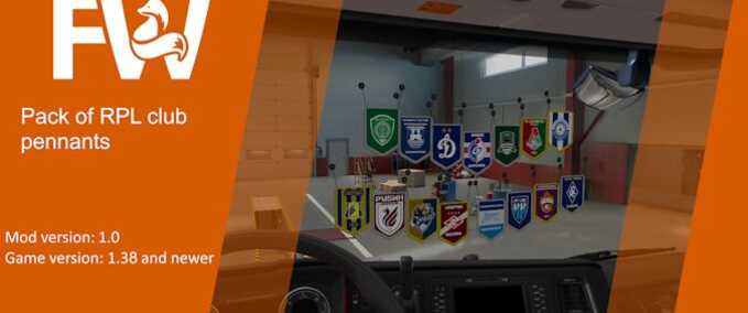 Trucks Pack of RPL club pennants Eurotruck Simulator mod