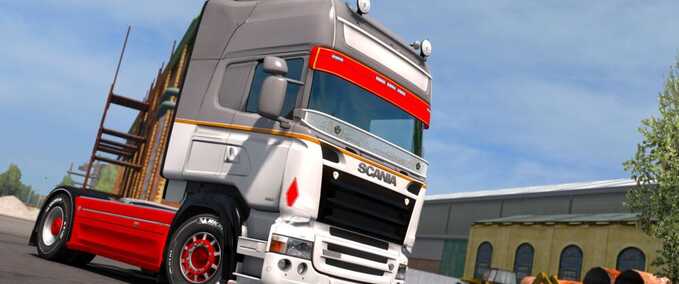 Trucks Scania RJL Red Grey Skin Eurotruck Simulator mod