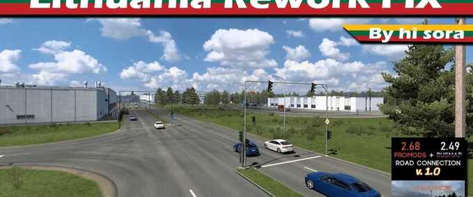 Maps Lithuania Rework – Road Connection FIX Eurotruck Simulator mod
