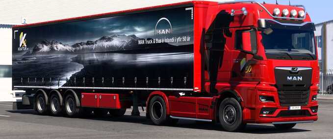 Trucks MAN Trucks 50 Years Iceland Combo Eurotruck Simulator mod