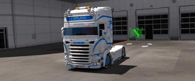 Trucks Scania RJL White Blue Holland Style  Eurotruck Simulator mod