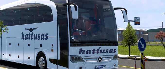Trucks Mercedes-Benz Travego 17 SHD 2015 Hattusas Turizm Skin  Eurotruck Simulator mod