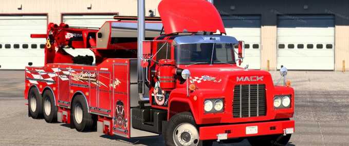 Trucks Mack R Series Crane Truck  American Truck Simulator mod