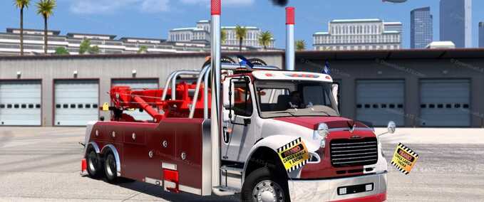 Trucks Freightliner M2 Crane Truck + Interior  American Truck Simulator mod
