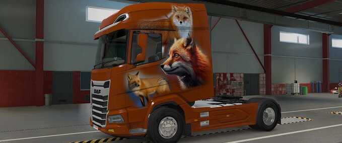 Trucks DAF 2021 Fox Air Brush Skin Eurotruck Simulator mod
