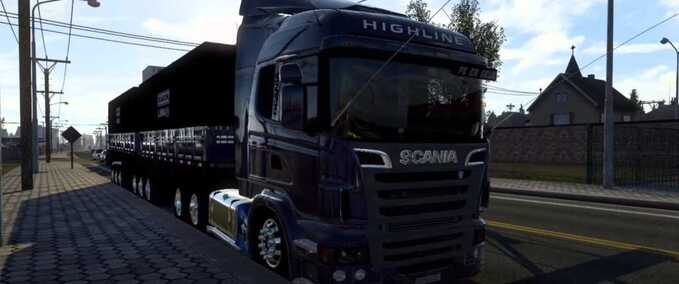 Trucks Scania Highline + 3×3 Eurotruck Simulator mod