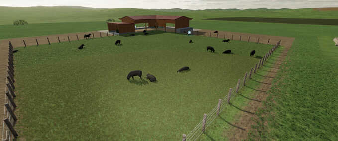 Tierställe Schafstall L-Form Landwirtschafts Simulator mod