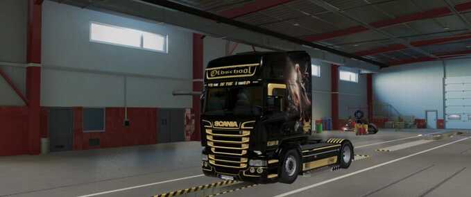 Trucks Scania RJL Black Gold Skin Eurotruck Simulator mod