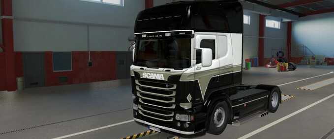 Trucks Scania RJL Black Skin  Eurotruck Simulator mod