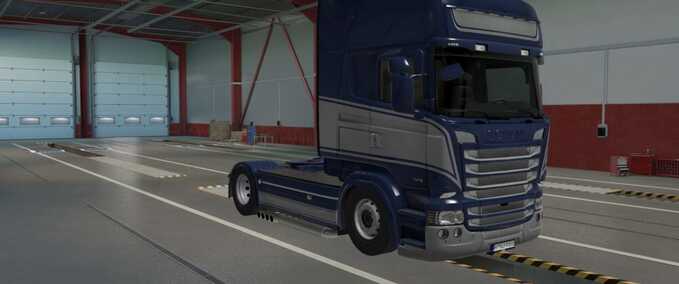Scania RJL Grey Blue Skin Mod Image