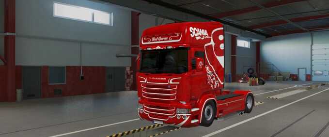 Trucks Scania RJL Red Queen Skin Eurotruck Simulator mod