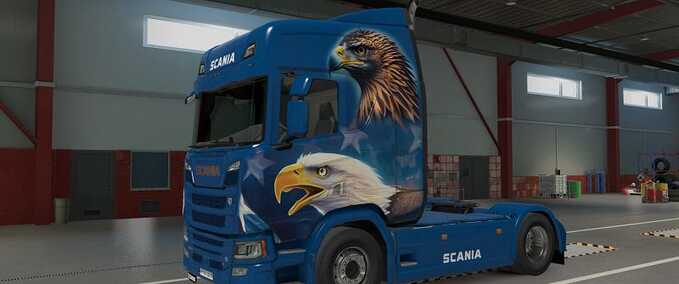 Trucks Scania R NG Eagle Airbrush Skin Eurotruck Simulator mod