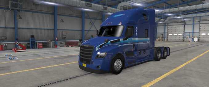 Skins Cascadia Marten Skin Blue American Truck Simulator mod