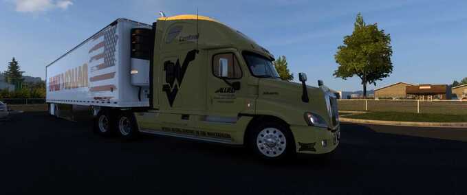 Skins Allied skin for Ruda Cascadia American Truck Simulator mod