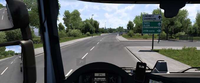 Trucks Speed Projector to Windshield Eurotruck Simulator mod