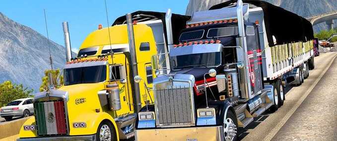 Trucks Convoy Iceroad Megamod  American Truck Simulator mod
