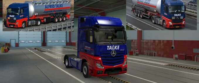 Trucks Mercedes Benz New Actros Alfred Talke Skin Eurotruck Simulator mod