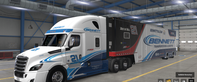 Skins Bennett Truck Transport American Truck Simulator mod