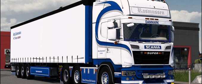 Trucks Scania R580 + Trailer Stig Rasmussen  Eurotruck Simulator mod