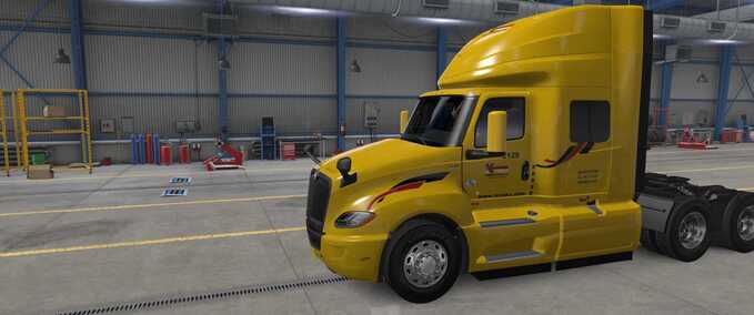 Skins International Yellow Skin Cabin HI Rise  American Truck Simulator mod