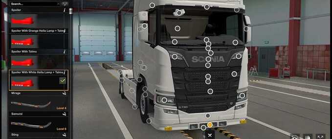 Trucks Scania Next Gen S&R Painted Bumperspoiler  Eurotruck Simulator mod