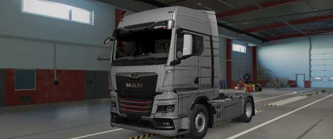Trucks MAN TGX GX/GM/GN Metallic Template Eurotruck Simulator mod