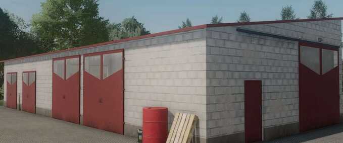 Gebäude Betonblock-Garage Landwirtschafts Simulator mod