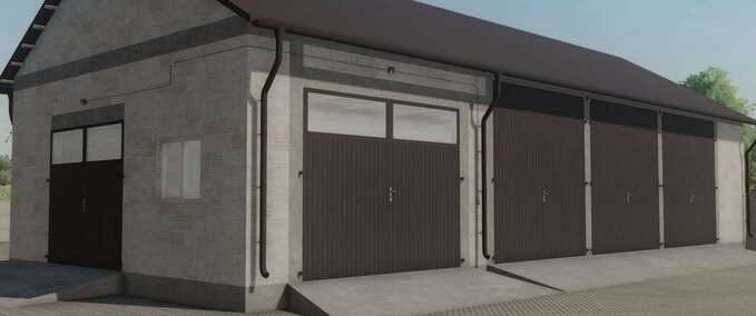 Gebäude Moderne Garage mit Werkstatt Landwirtschafts Simulator mod