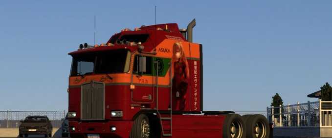 Trucks Kenworth K100-E (Overfloater) Asuka Langley Skin Eurotruck Simulator mod