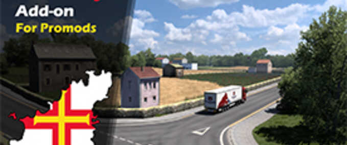 Maps Promods Addon: Guernsey Eurotruck Simulator mod